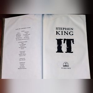IT by Stephen King (1986), Vikng, First Edition, 1st Printing,, HC, No DJ